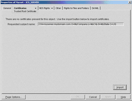 Installing your Certificate on Novell I-Chain