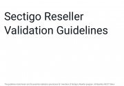 Sectigo Reseller Validation Guidelines
